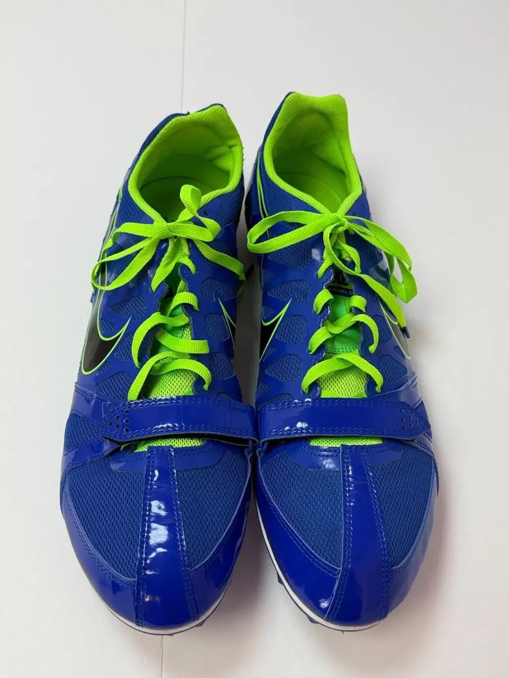 Nike Zoom Rival s 8 Track Spikes Mens Size 13 Blue Lime Running Spring Shoes